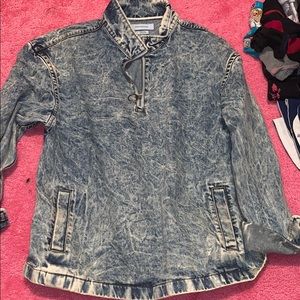 Denim quarter zip!!